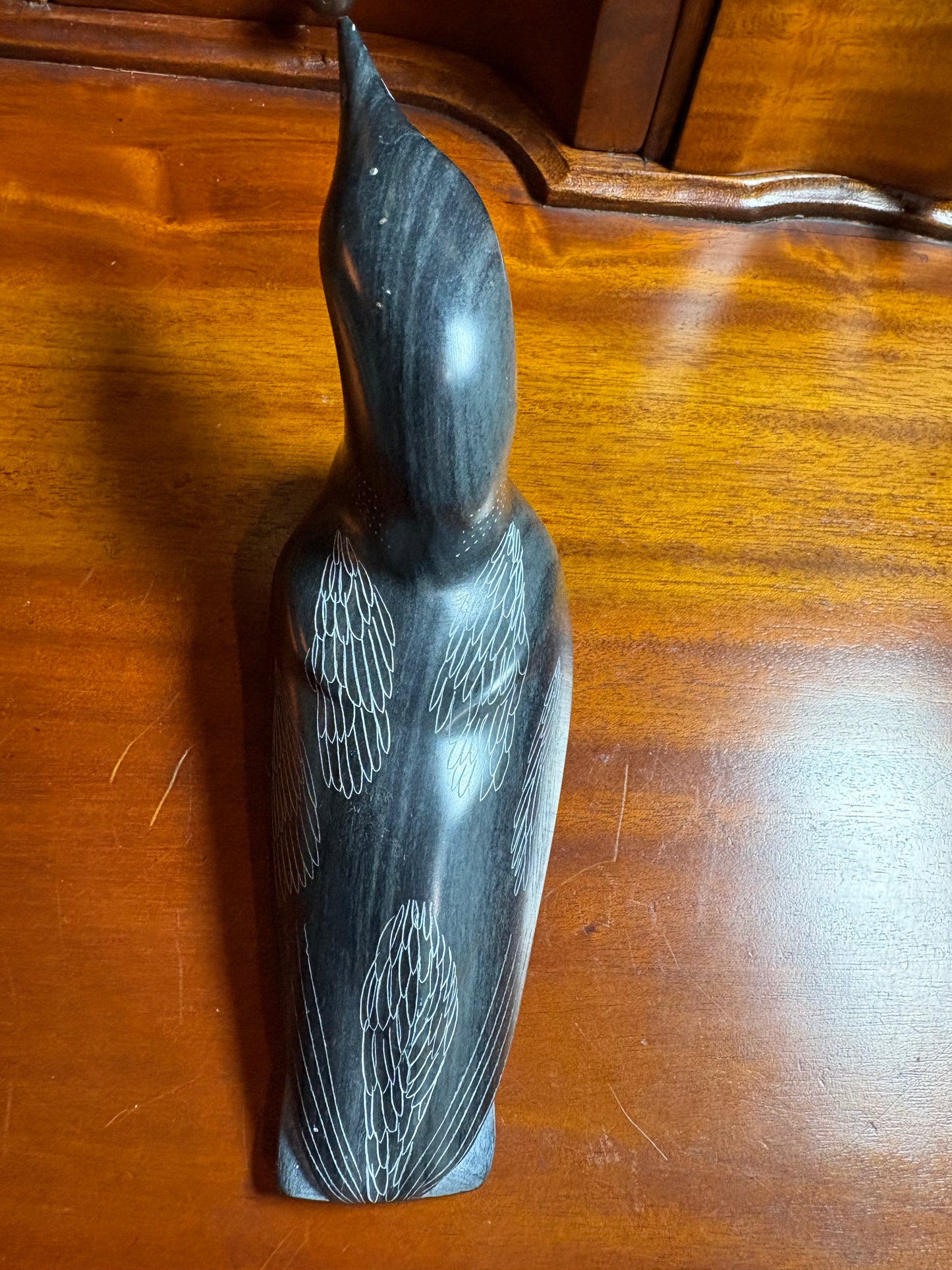 Inuit Soapstone Loon Carving