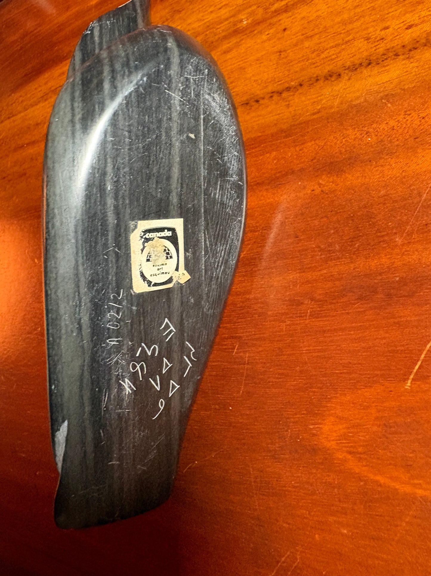 Inuit Soapstone Loon Carving