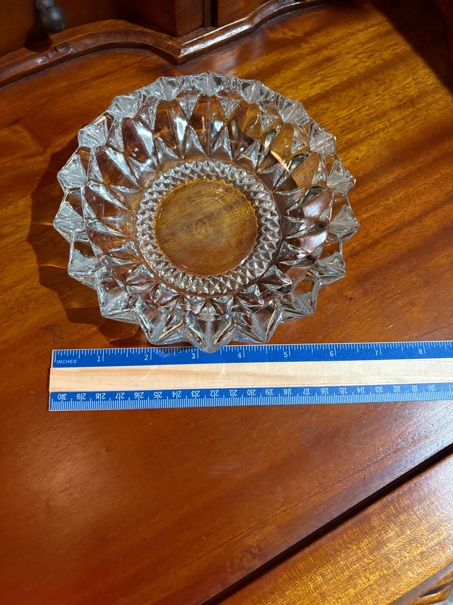 KIG Indonesia Crystal Glass Dish / Ashtray