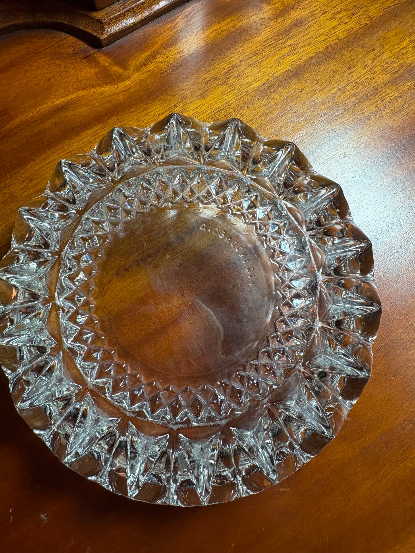 KIG Indonesia Crystal Glass Dish / Ashtray