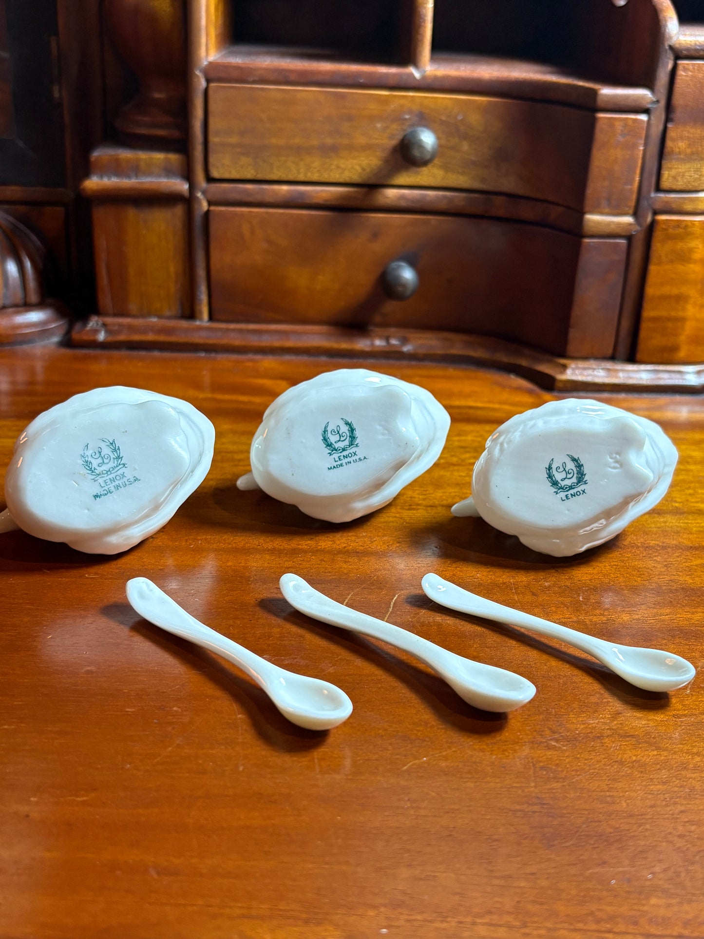 Lenox Ceramic Swan Salt Cellars