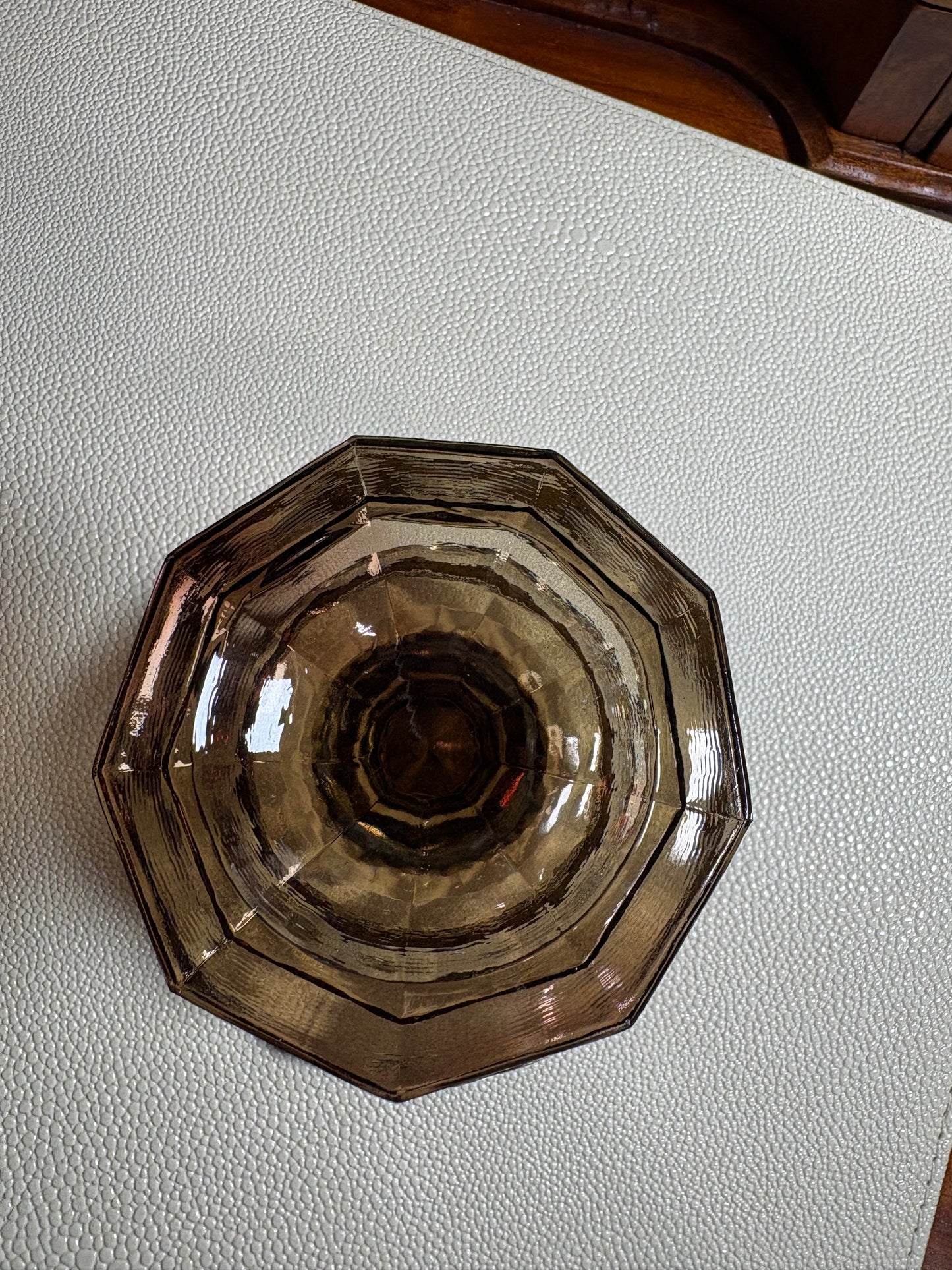 Fostoria Virginia Smoky Glass Compote