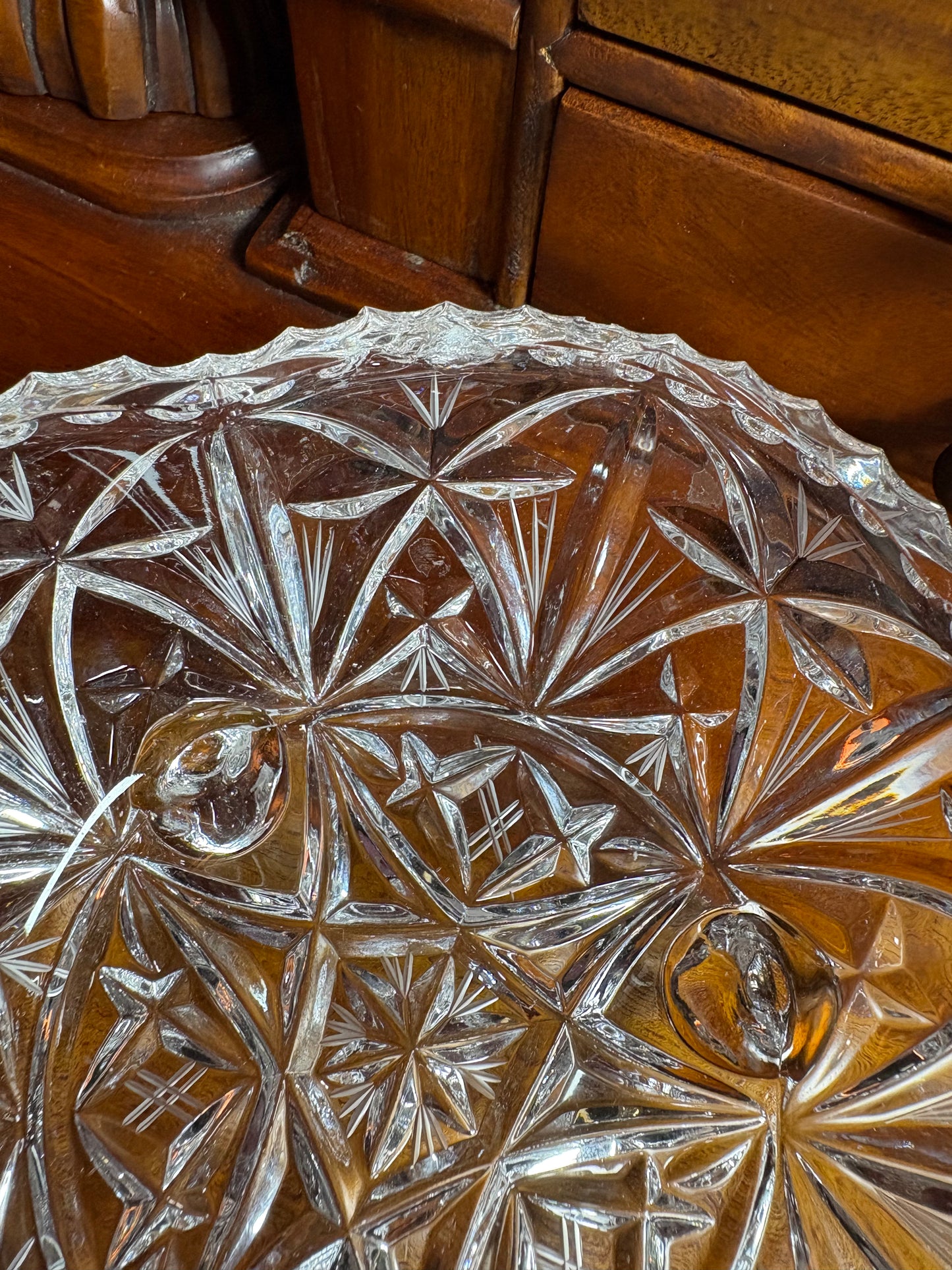 Vintage Cut Crystal Candy Dish