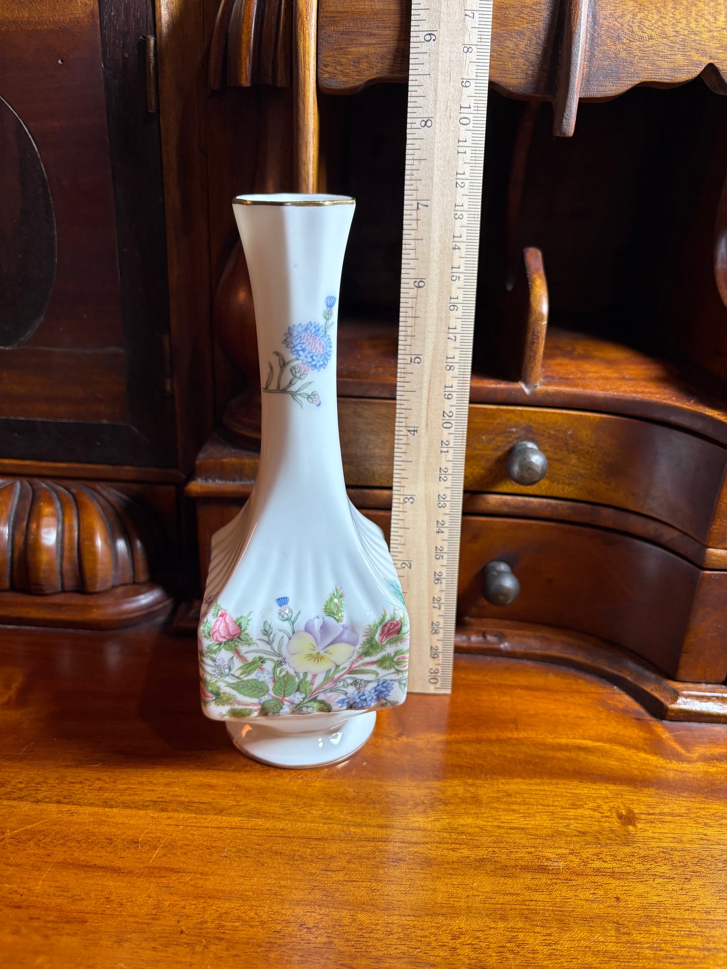 Aynsley Wild Tudor Bone China Bud Vase