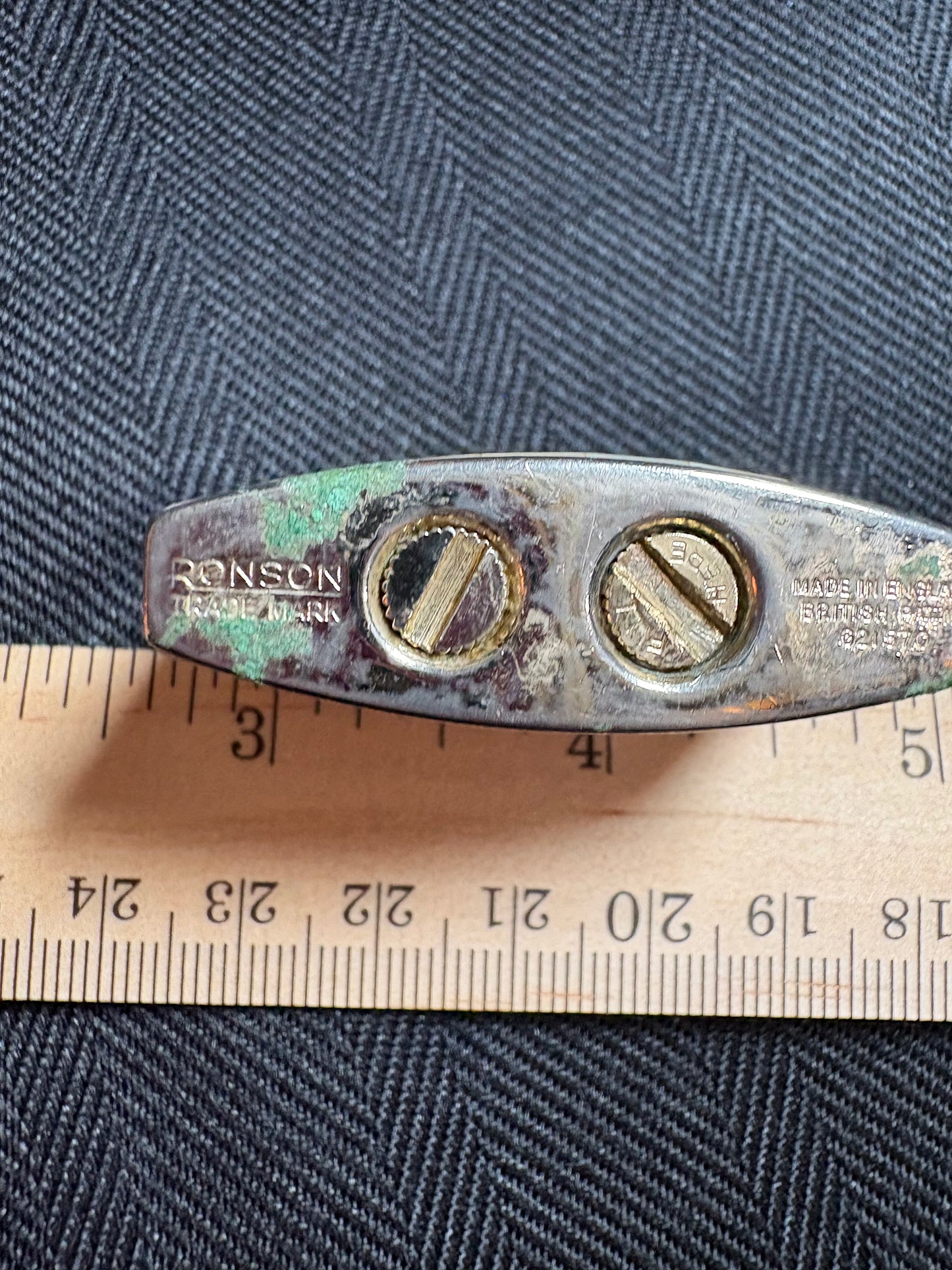 Vintage Ronson Mother-of-Pearl Mosaic Pocket Lighter