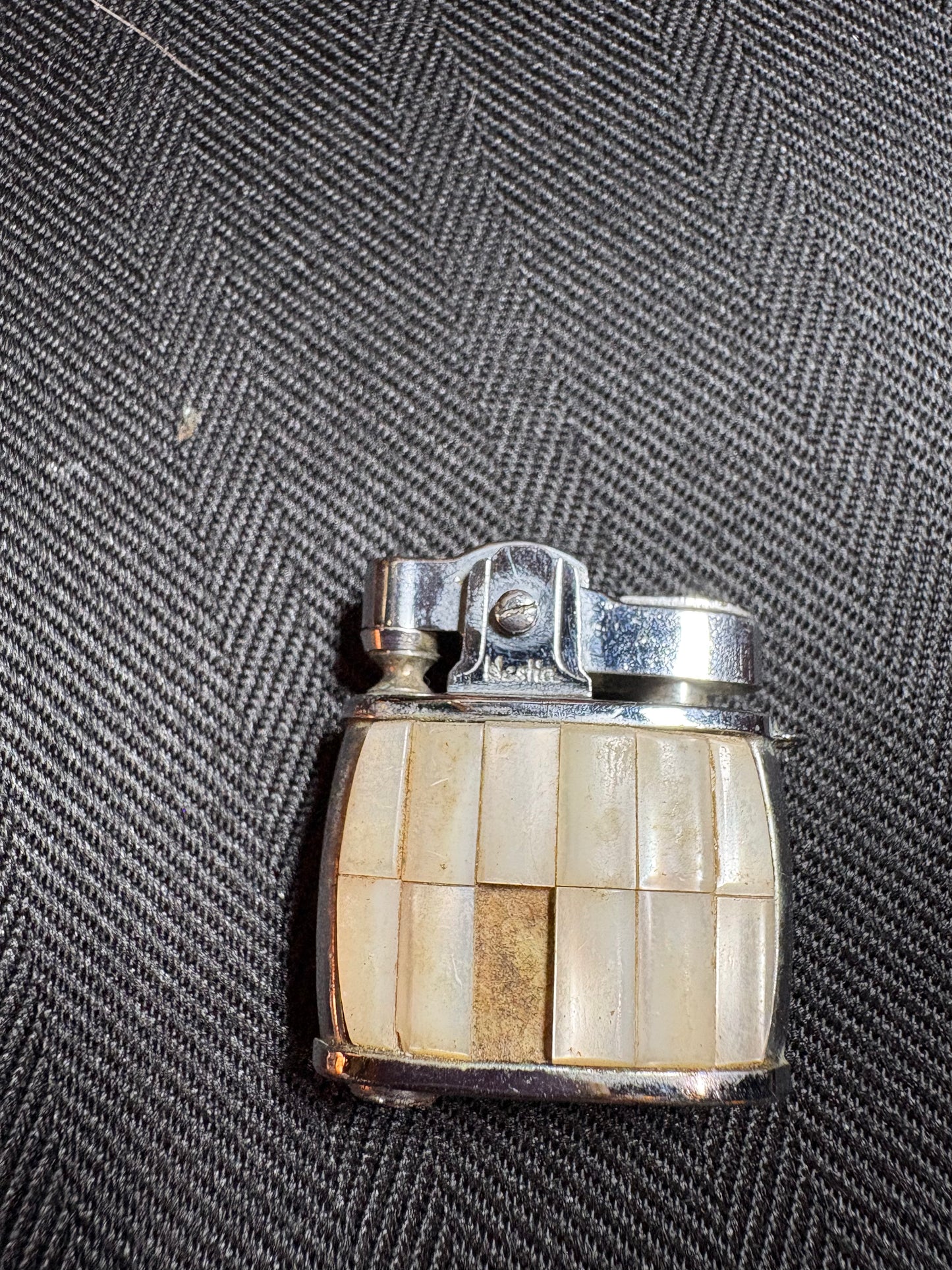 Hestia Mother-of-Pearl Mosaic Pocket Lighter