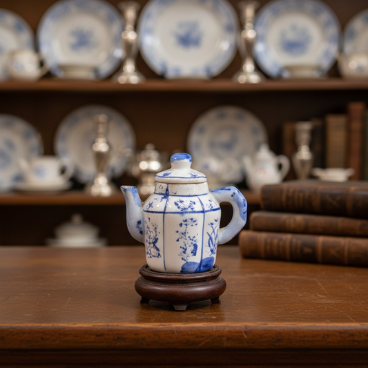 Blue and White Miniature Porcelain Teapot