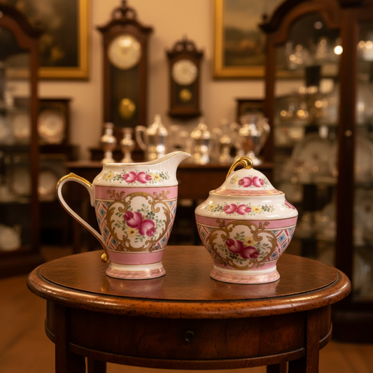 Sorelle Italian Porcelain Creamer and Sugar