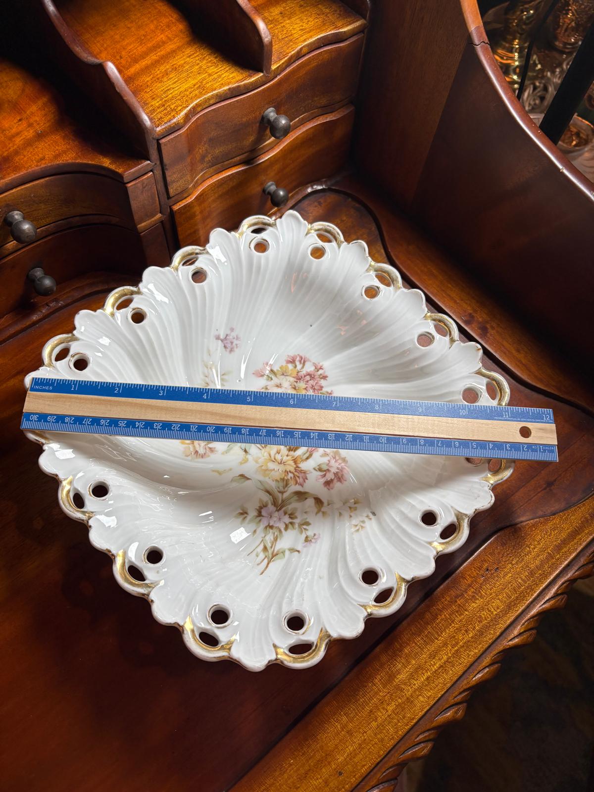 Carl Tielsch Pierced Porcelain Bowl