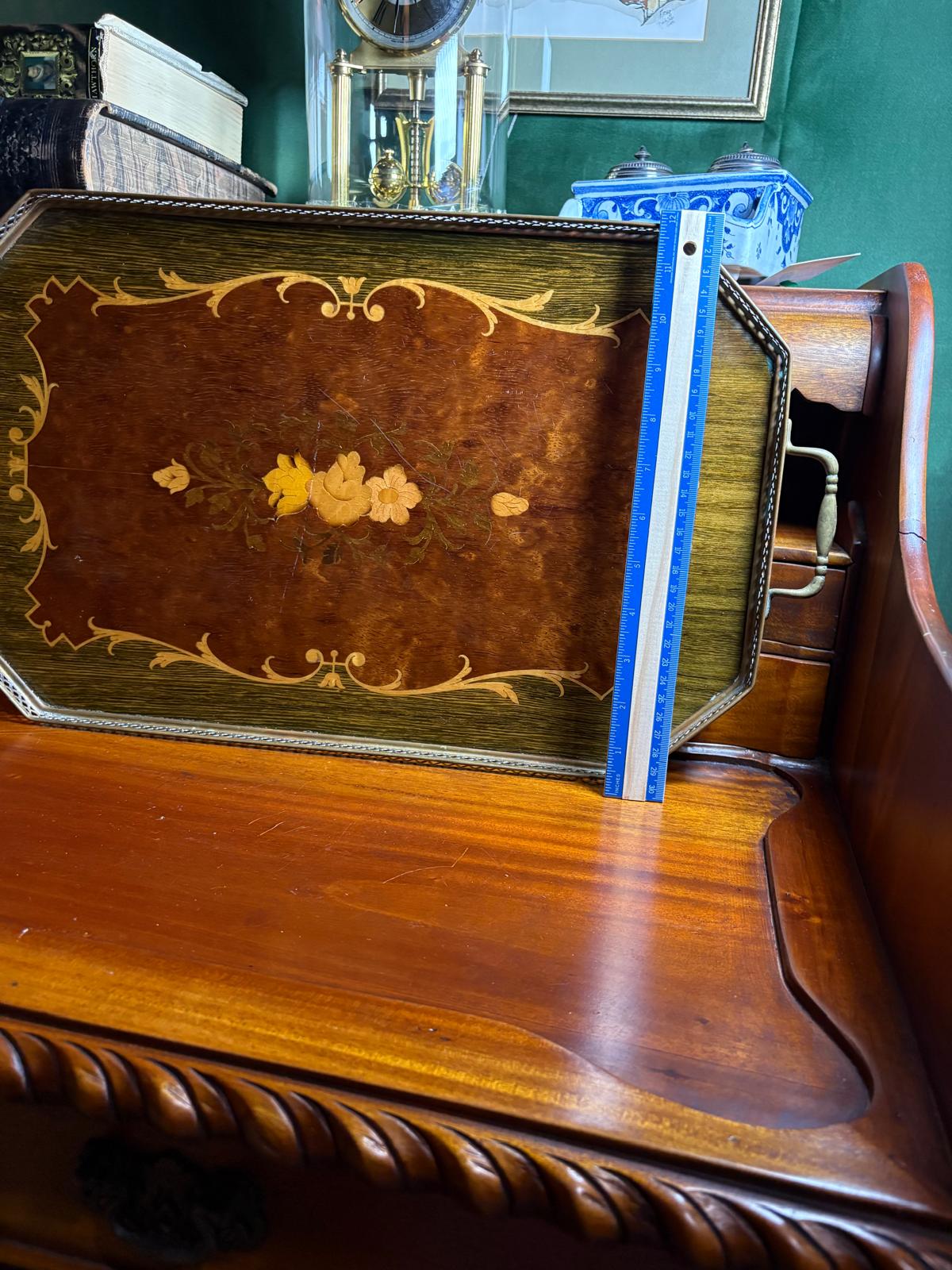 Italian Marquetry Wood Serving Tray