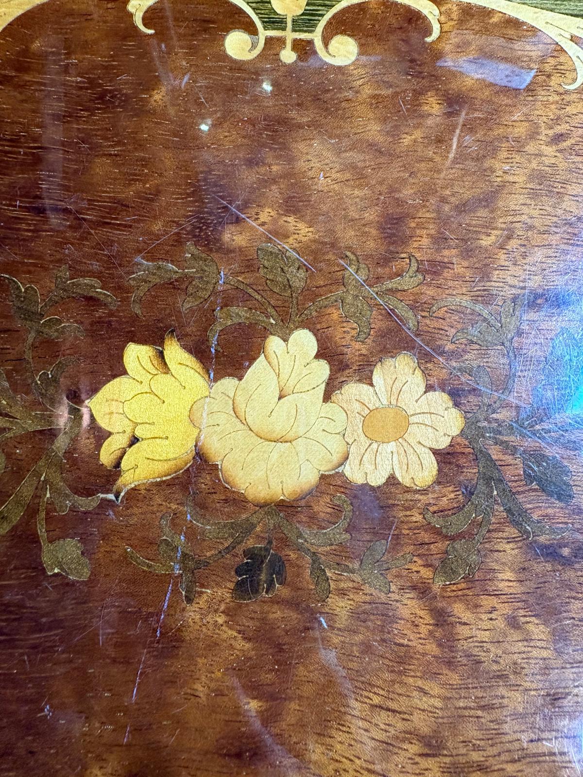 Italian Marquetry Wood Serving Tray