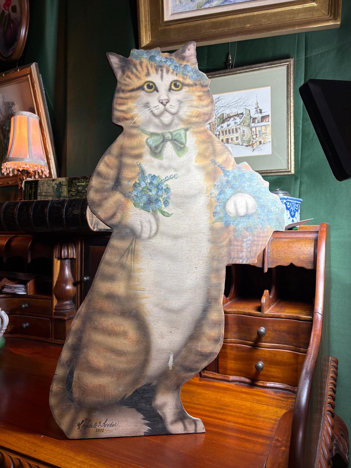 Ragendale Tucker Hand-Painted Wooden Cat