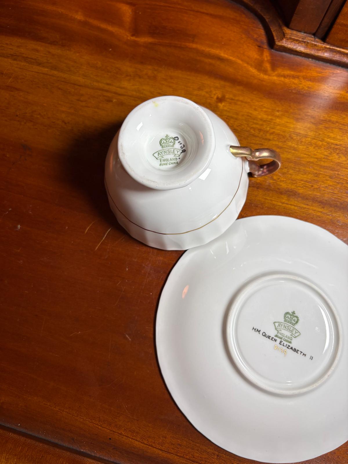 Aynsley Elizabeth Coronation Teacup Saucer