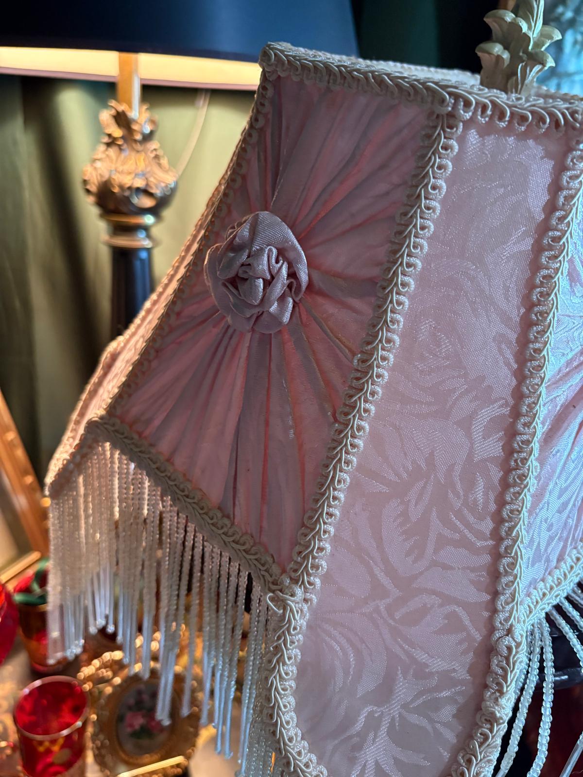 Victorian Revival Pink Pleated Lampshade