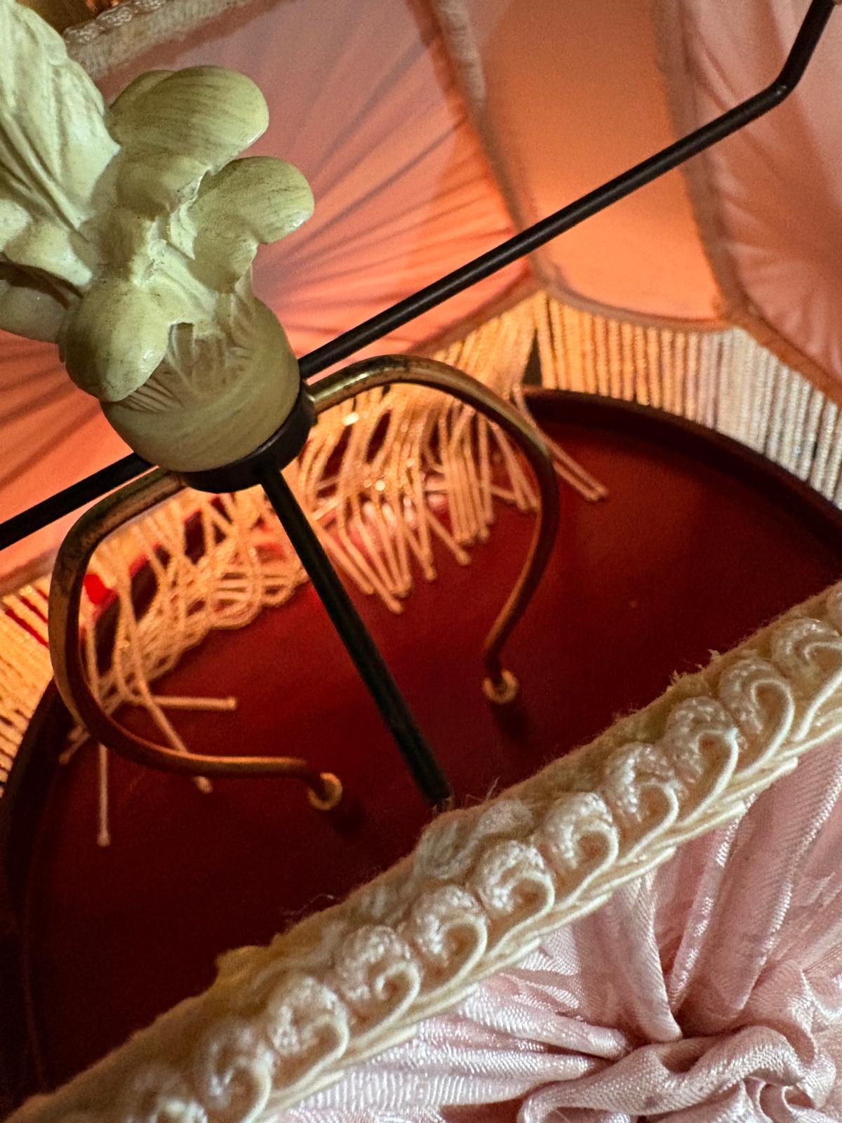Victorian Revival Pink Pleated Lampshade