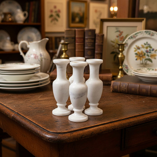 Marble Bud Vases - Set of Four