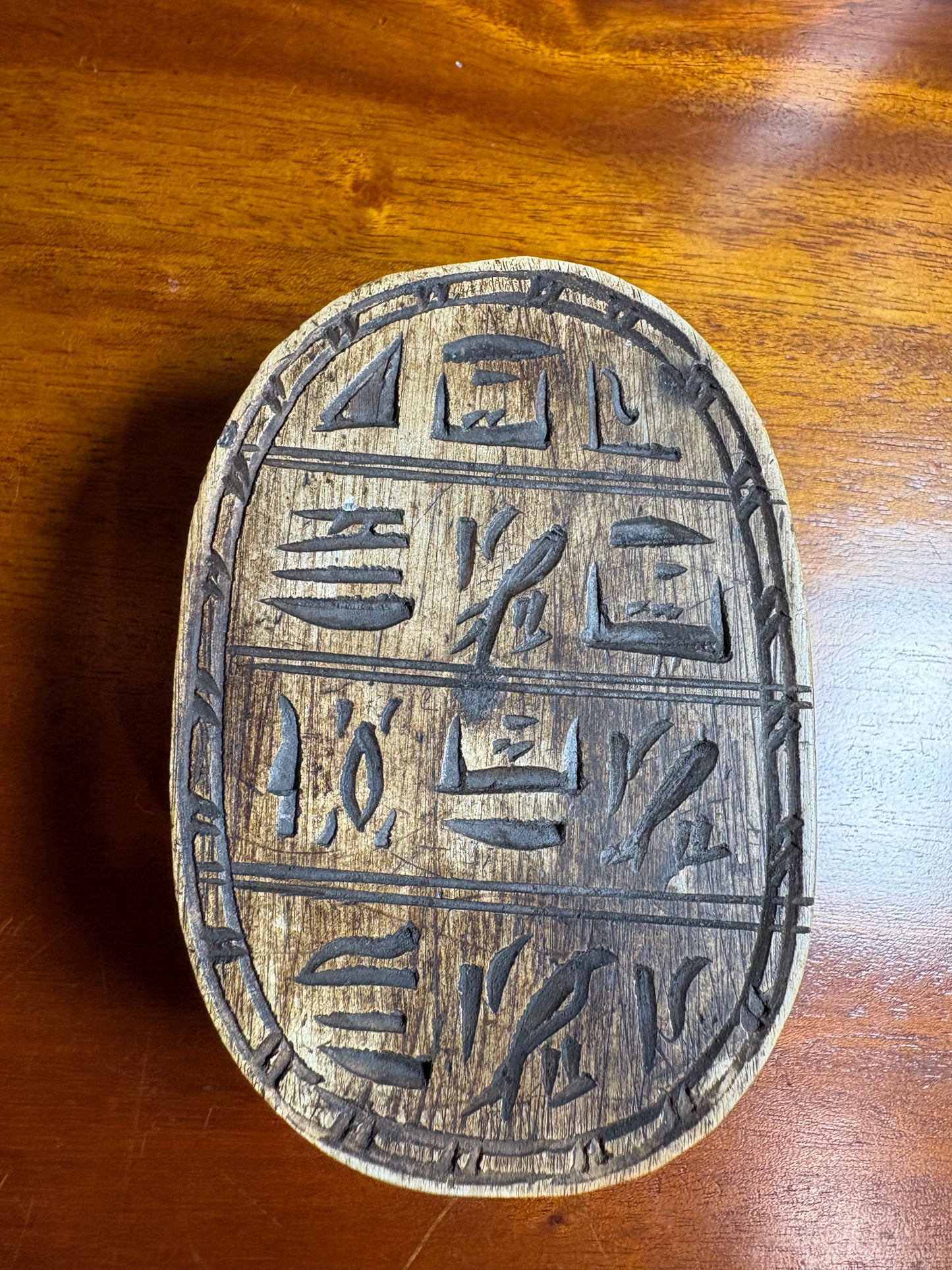Carved Stone Egyptian Scarab Amulet